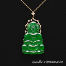 Goddess of Mercy Pendant 18k Gold Jewelry